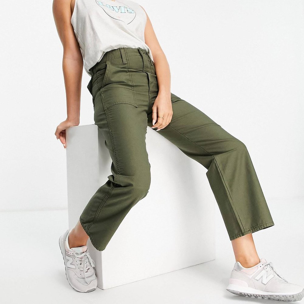 Levi's Ribcage Utility Pants in Khaki